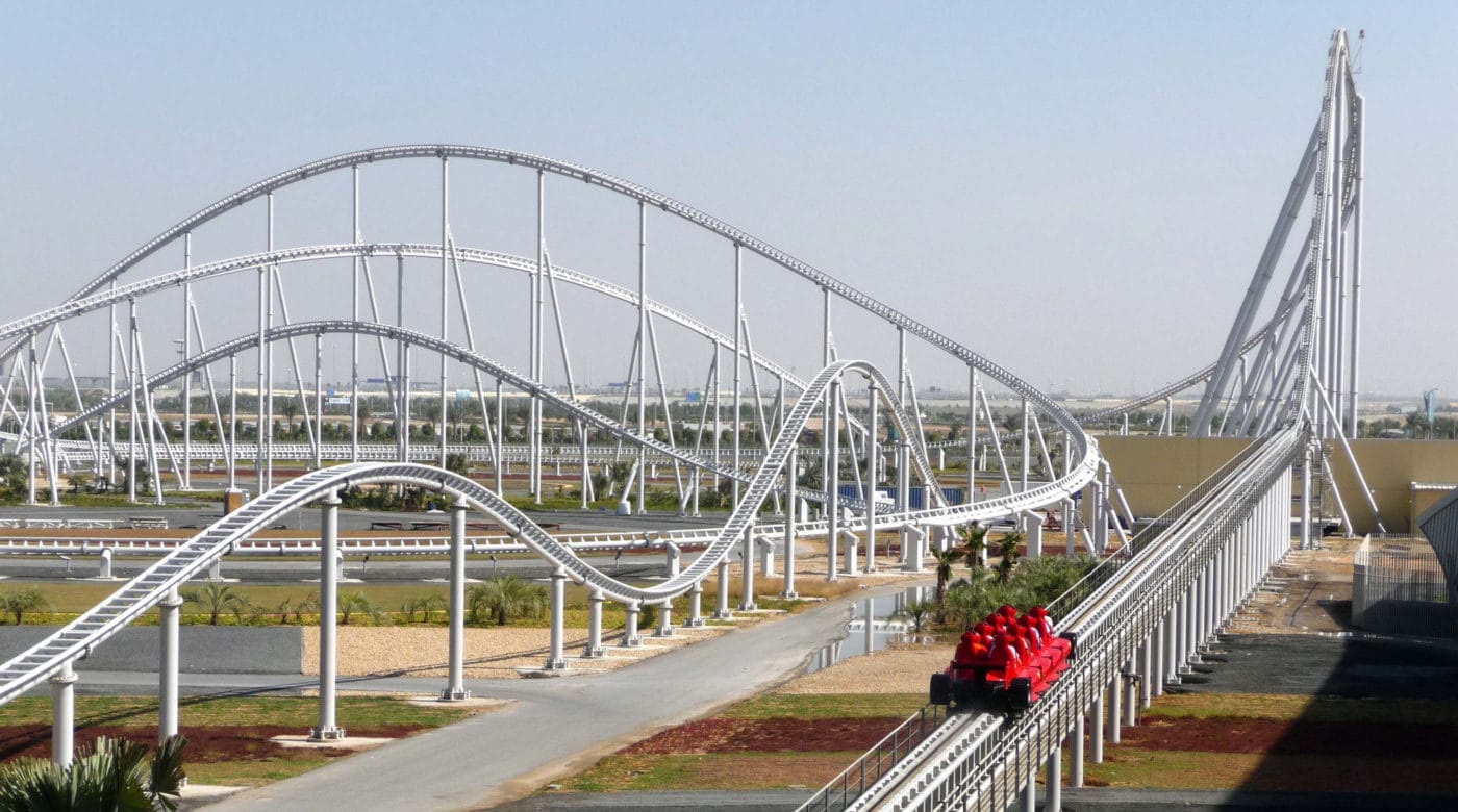 snelste achtbanen ter wereld - Formula Rossa - Pretpark vergelijker.nl